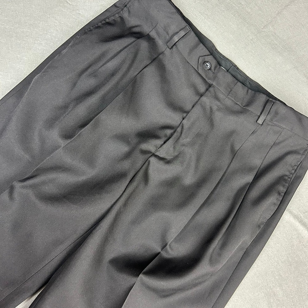Jos. A. Bank Traveler Pleated Cuffed Dress Pants Mens 35x32 Black